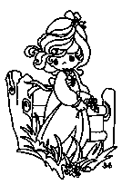 coloriage moments precieux la fille contre la barriere